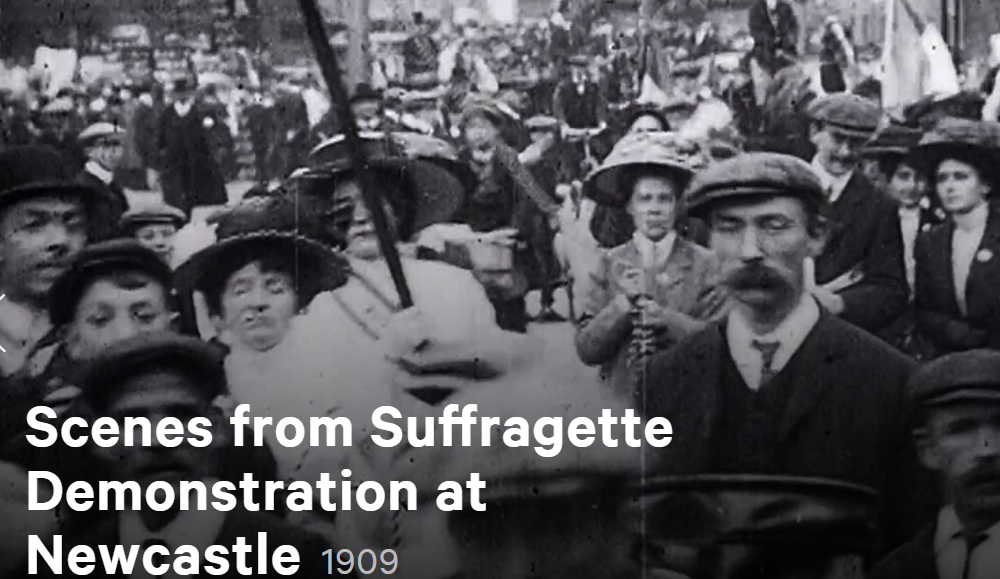 Video of scenes from Suffragette demonstrations at Newcastle